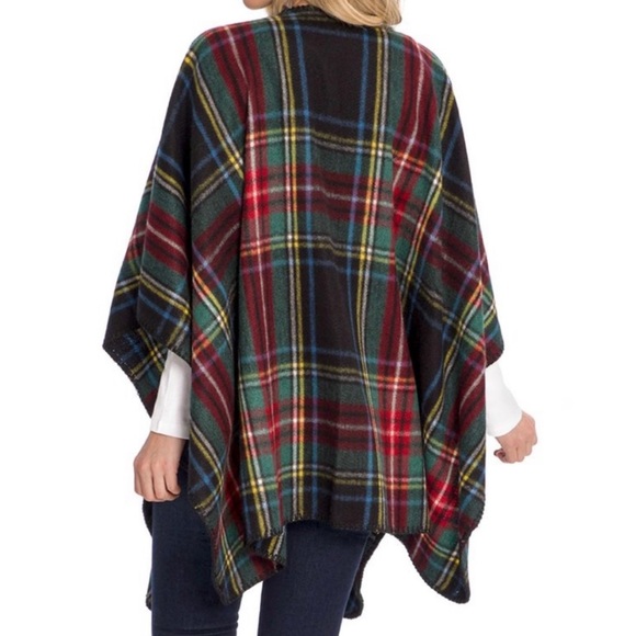 WOOLRICH Cozy Blanket Wrap, Bristol Tartan Plaid, One Size - Picture 2 of 9